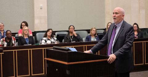 Circuit Judge Bob Egan Moderates the First Session